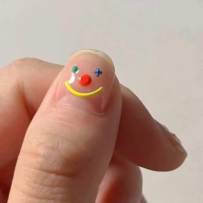 Dedyel Cute Face Nail Stickers 5D Embossed Simple Graffiti Self-Adhesive Stickers for Nail Art Decoration for Men Women Couples - Image 3